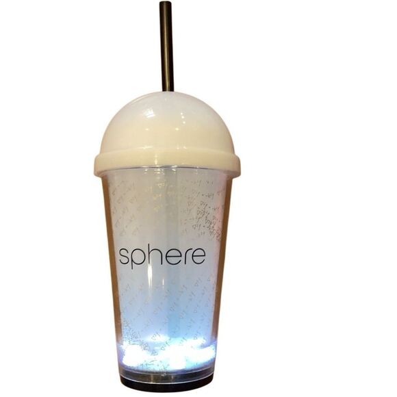 New Sphere Las Vegas Souvenir Cup 20z Tumbler W/ Lid Multicolored Lights Concert - Picture 6 of 9